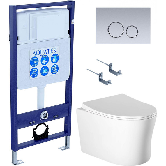 Унитаз с инсталляцией Aquatek Set Ника-019 4в1 - фото 