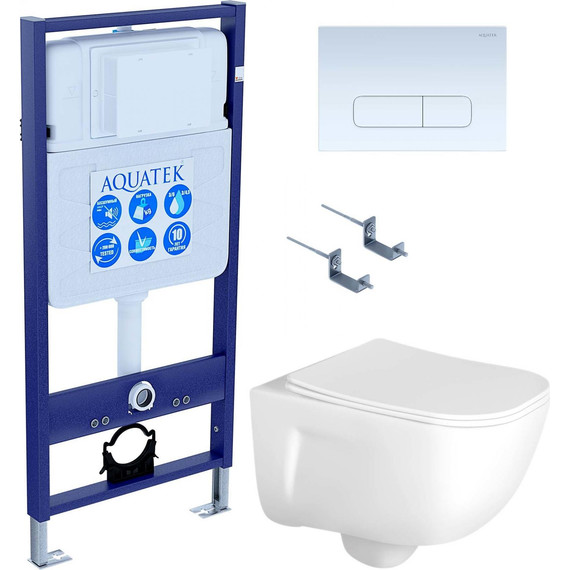 Унитаз с инсталляцией Aquatek Set Дива-013 4в1 - фото 