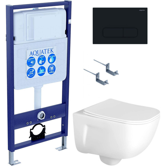 Унитаз с инсталляцией Aquatek Set Дива-015 4в1 - фото 
