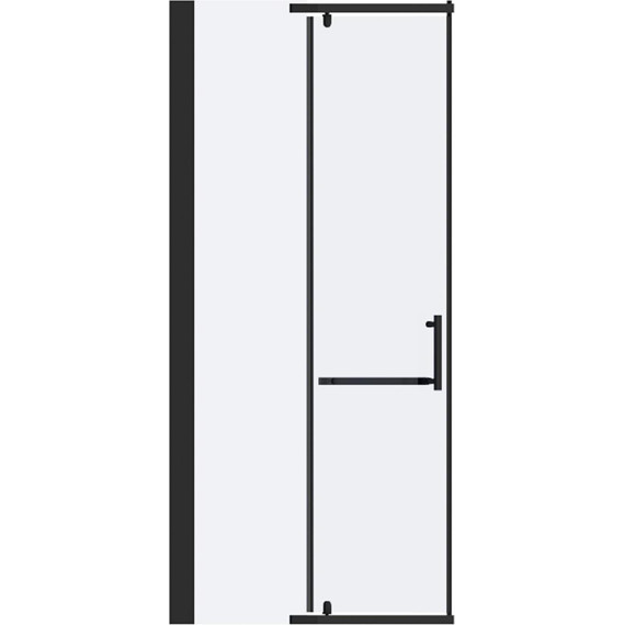 Душевое ограждение Mirsant Arena Pentagon 90x90 см, (стекло 8 мм), чёрный/прозрачное - фото 3