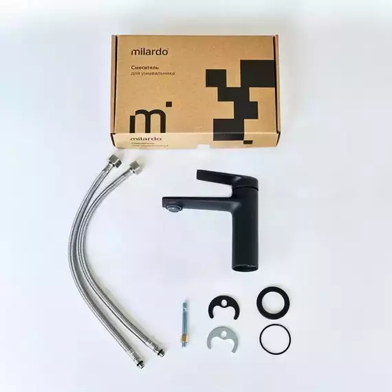 Смеситель для раковины Milardo Azure AZUBL00M01, чёрный матовый - фото 3