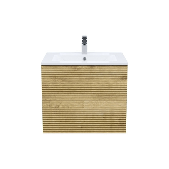 Тумба подвесная с раковиной Iddis Bild BIL60V0i95K 60 см, дуб светлый - фото 3