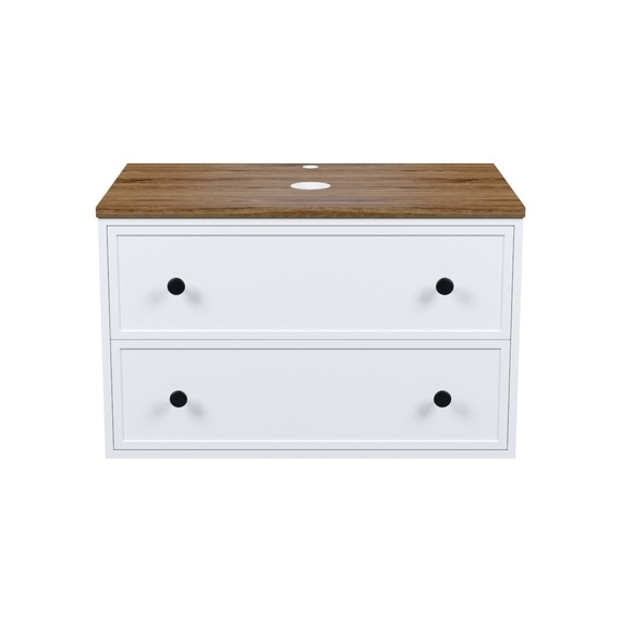 Тумба подвесная со столешницей Iddis Torr 80 см TOR80WMi95K, матовый белый - фото 3