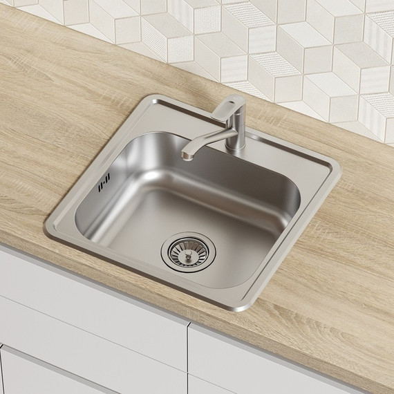Кухонная мойка Iddis Strit STR48S0i77S 0,8 мм, сталь - фото, картинка 2 Кухонная мойка Iddis Strit STR48S0i77S 0,8 мм, сталь - фото 2