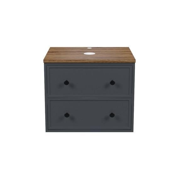 Тумба подвесная со столешницей Iddis Torr 60 см TOR60DMi95K, тёмно-серый - фото 3