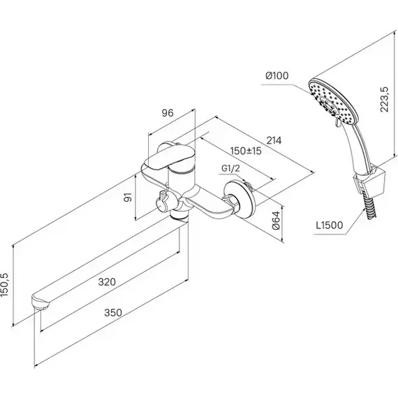 Смеситель для ванны Milardo Rora RORSB00M10 - фото 8