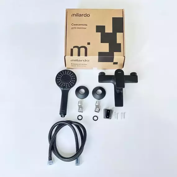 Смеситель для ванны Milardo Azure AZUBL00M02, чёрный матовый - фото 3