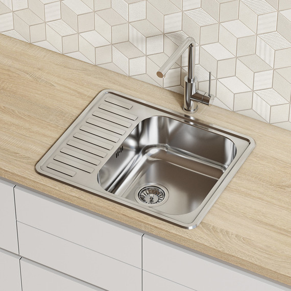 Кухонная мойка Iddis Strit STR58PDi77S 0,8 мм, сталь - фото 3