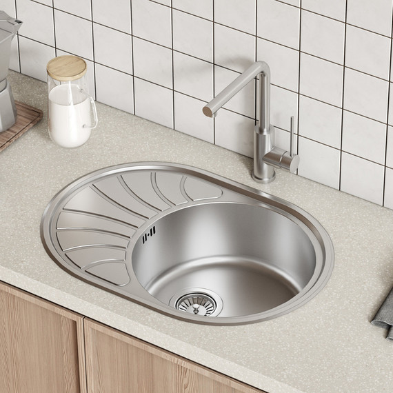 Кухонная мойка Iddis Suno SUN65SDi77S 0,8 мм, сталь - фото 3