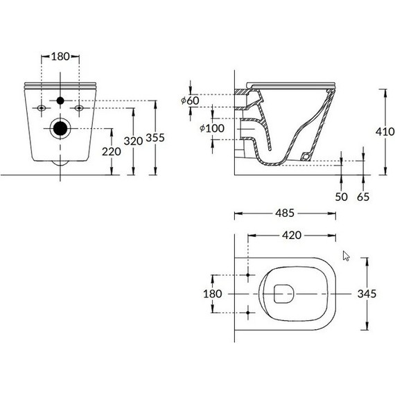 Унитаз подвесной безободковый Kerama Marazzi Cubo CU.wc.02 с крышкой микролифт - фото 5