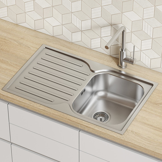 Кухонная мойка Iddis Strit STR78SDi77S 0,8 мм, сталь - фото 3