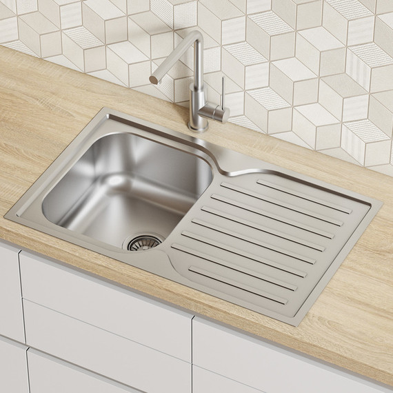 Кухонная мойка Iddis Strit STR78SDi77S 0,8 мм, сталь - фото 4