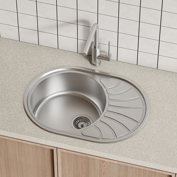 Кухонная мойка Iddis Suno SUN65SDi77S 0,8 мм, сталь - фото 4