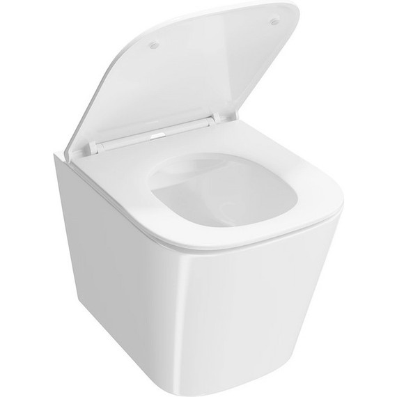 Унитаз подвесной безободковый Kerama Marazzi Cubo CU.wc.02 с крышкой микролифт - фото 2