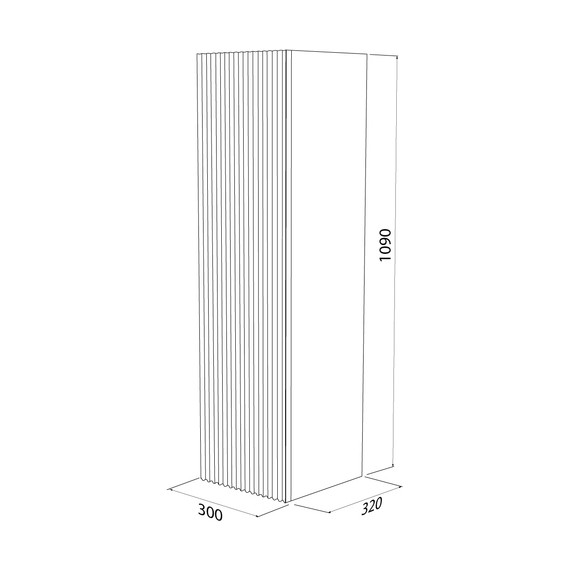 Пенал подвесной Iddis Bild 30 см BIL30V0i97, дуб светлый - фото 6