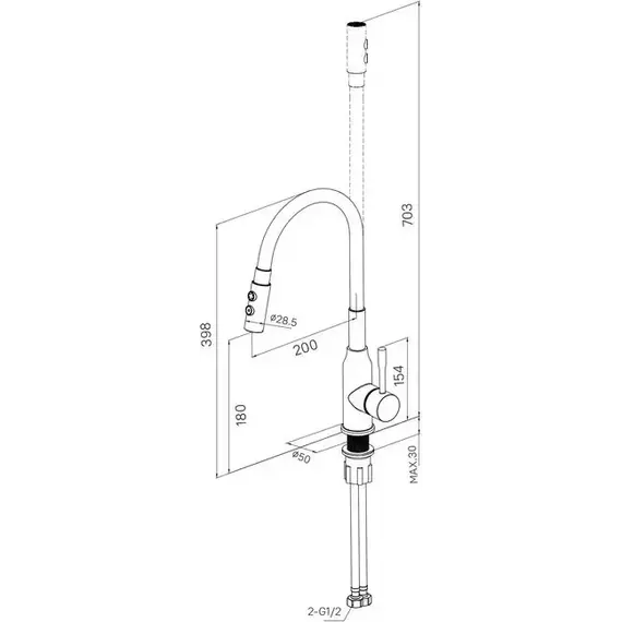 Смеситель для кухни Milardo Meal M01SB2FM05 - фото 10
