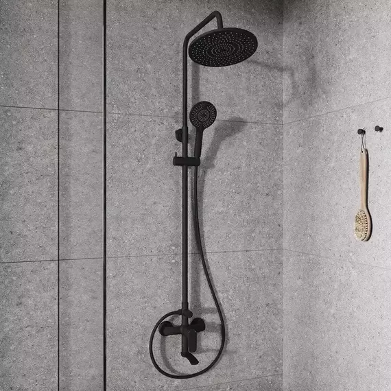 Душевая стойка Milardo Rora RORBL4FM06, чёрный матовый - фото 2