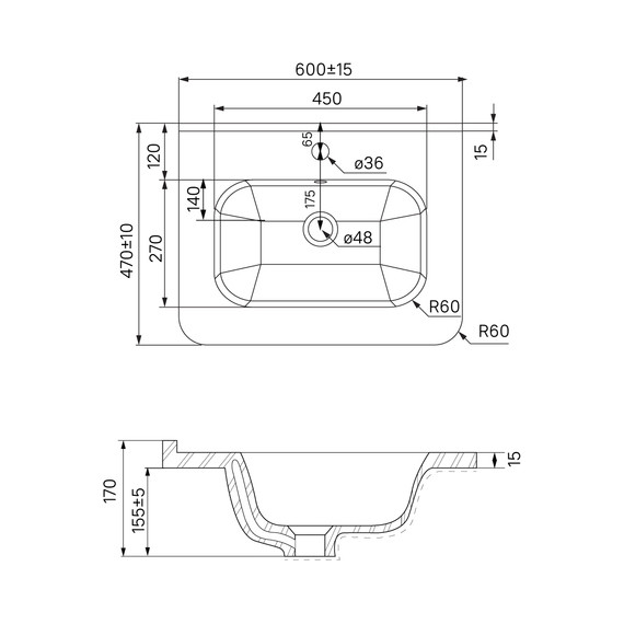 Тумба подвесная с раковиной Iddis Bild BIL60V0i95K 60 см, дуб светлый - фото 9