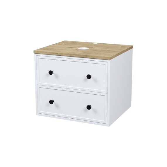 Тумба подвесная со столешницей Iddis Torr 60 см TOR60WVi95K, матовый белый - фото 2