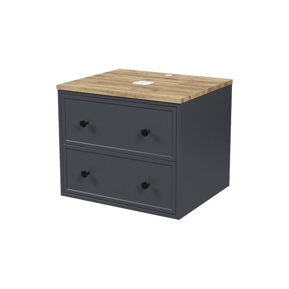 Тумба подвесная со столешницей Iddis Torr 60 см TOR60DBi95K, тёмно-серый - фото 2