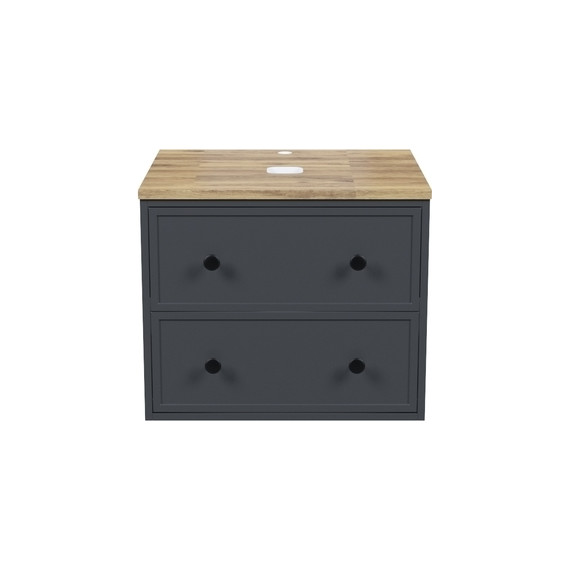 Тумба подвесная со столешницей Iddis Torr 60 см TOR60DBi95K, тёмно-серый - фото 3