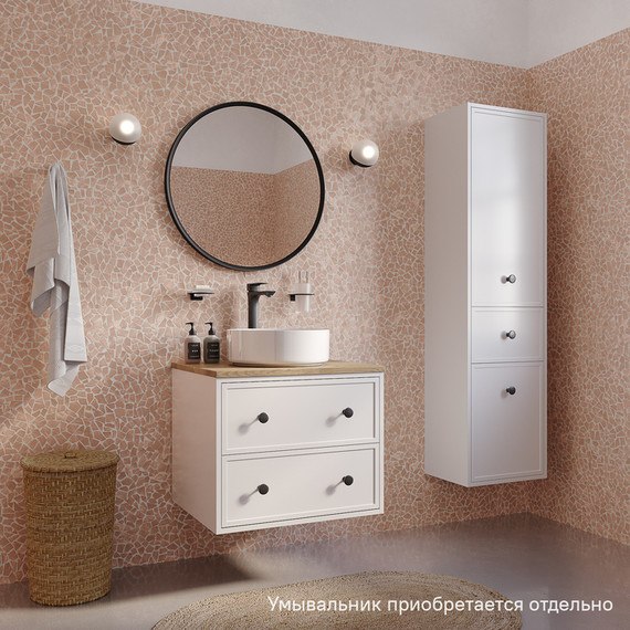 Тумба подвесная со столешницей Iddis Torr 60 см TOR60WVi95K, матовый белый - фото 4