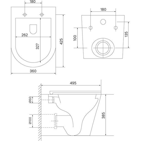 Унитаз подвесной безободковый Iddis Axes AXERDSEi25 с крышкой микролифт (система смыва Торнадо) - фото 12