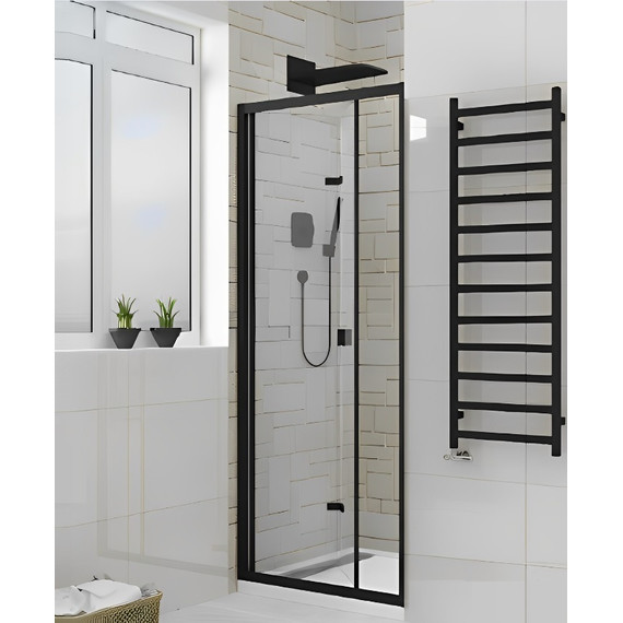 Душевая дверь CeruttiSpa 100 см BELLA D101B, чёрный/прозрачное - фото 5