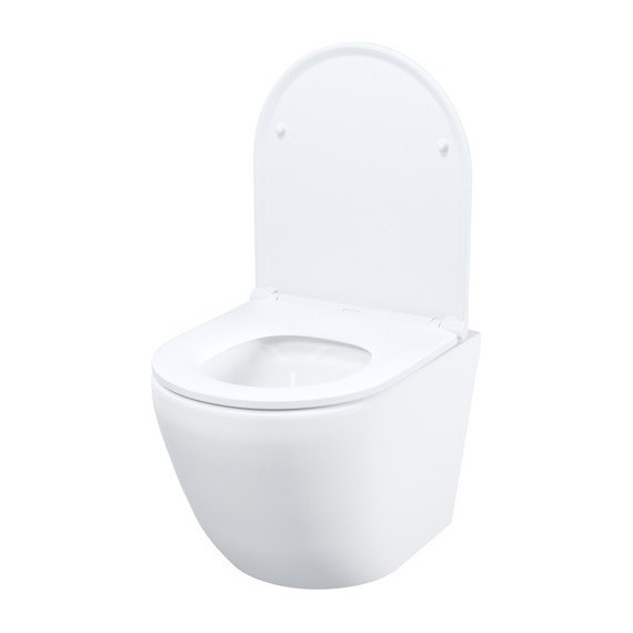 Унитаз подвесной безободковый Iddis Blanco Q BLQNDSEI25 с крышкой дюропласт (система смыва Торнадо) - фото 2