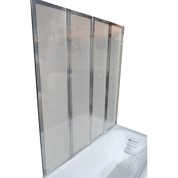 Шторка для ванны CeruttiSpa 130 см Bouna, хром/матовое - фото 4