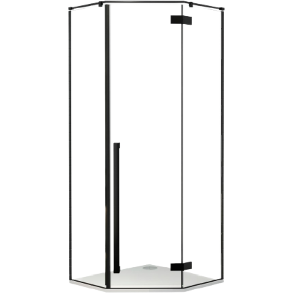 Душевое ограждение CeruttiSpa 100х100 см C2A (стекло 8 мм), чёрный/прозрачное - фото 7