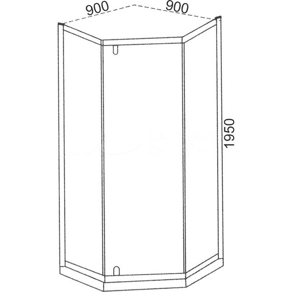 Душевое ограждение CeruttiSpa 90х90 см C3ABD, чёрный/матовое - фото 6