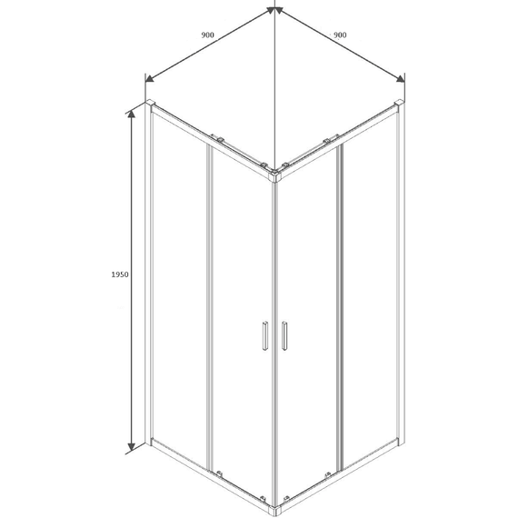 Душевое ограждение CeruttiSpa 90х90 см MUZA90, чёрный/прозрачное - фото, картинка 3 Душевое ограждение CeruttiSpa 90х90 см MUZA90, чёрный/прозрачное - фото 3