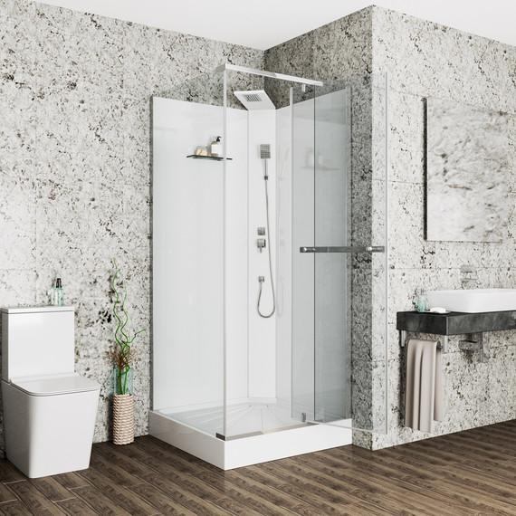 Душевая кабина CeruttiSpa 90х90 см MiMi90T, хром/прозрачное - фото 3