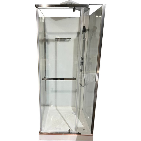 Душевая кабина CeruttiSpa 90х90 см MiMi90T, хром/прозрачное - фото 4