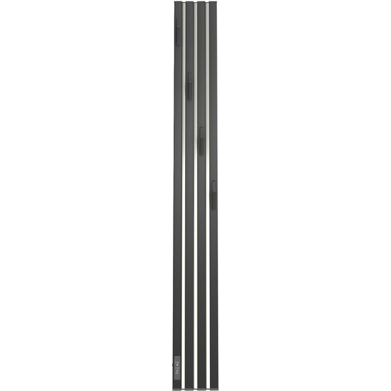 Полотенцесушитель электрический Point Пиано 150x1200 мм PN19722BC (возможность скрытого подключения) L, черный/хром - фото 
