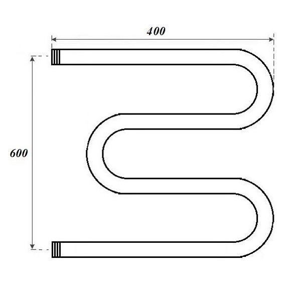 Полотенцесушитель водяной М-образный Point 600x400 мм PN37664 - фото 3