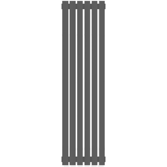 Вертикальный радиатор KZTO Quadrum 40 V1500-6C 350х1500 мм (6 секций) чёрный матовый муар - фото 
