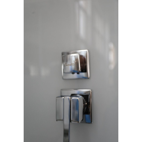 Душевая кабина CeruttiSpa 100х100 см VIVA101, хром/прозрачное (безсиликоновая сборка) - фото, картинка 5 Душевая кабина CeruttiSpa 100х100 см VIVA101, хром/прозрачное (безсиликоновая сборка) - фото 5