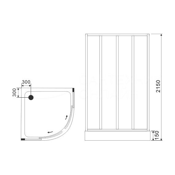 Душевая кабина CeruttiSpa 100х100 см VIVA101, хром/прозрачное (безсиликоновая сборка) - фото, картинка 8 Душевая кабина CeruttiSpa 100х100 см VIVA101, хром/прозрачное (безсиликоновая сборка) - фото 8