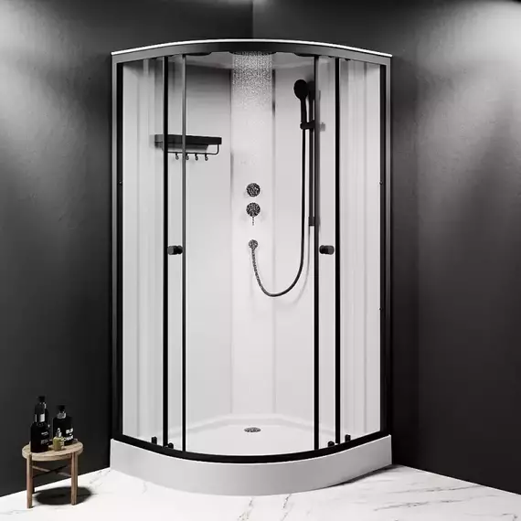 Душевая кабина Am.Pm X-Joy 100x100 см W94C-401-100BT, чёрный матовый/прозрачное - фото 2