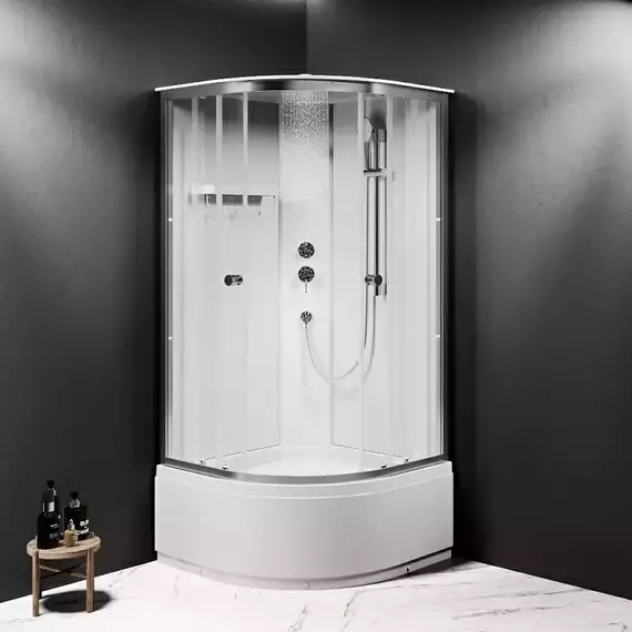 Душевая кабина Am.Pm X-Joy 90х90 см W94C-401A-090MT, серебристый/прозрачное - фото 2