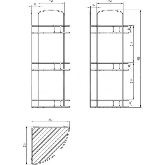 Полка угловая Milardo 111WC30M44 - фото 4