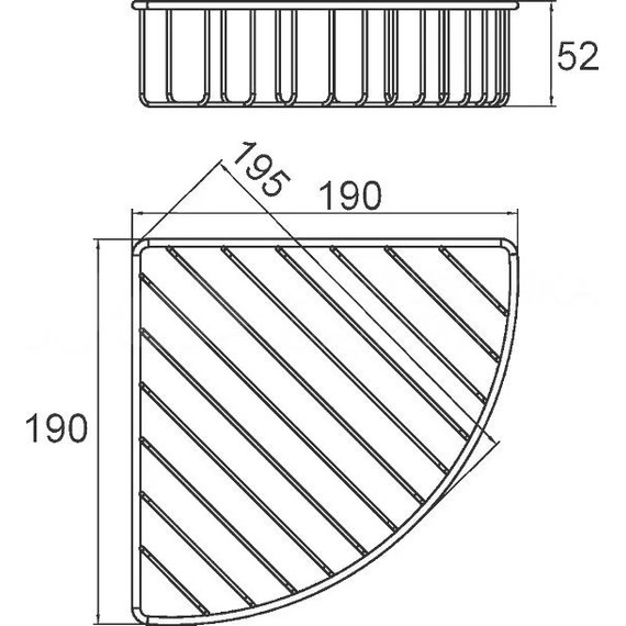 Полка угловая Milardo 105WC00M44 - фото 4