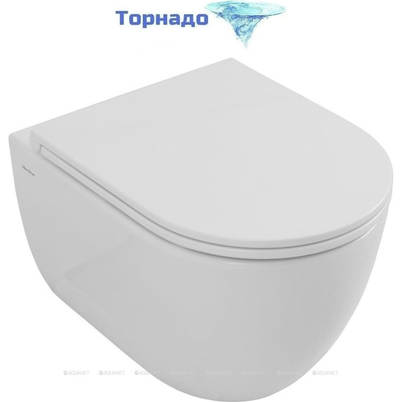 Унитаз подвесной безободковый Allen Brau Priority 4.31008.20 (система смыва Торнадо) с крышкой микролифт - фото 