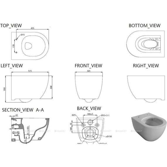 Унитаз подвесной безободковый Allen Brau Priority 4.31008.20 (система смыва Торнадо) - фото 15