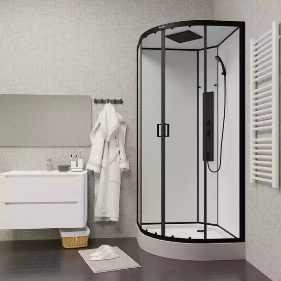 Душевая кабина Parly 90х90 см AMI, чёрный/прозрачное - фото 3