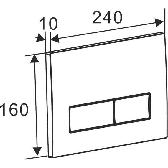 Кнопка смыва Azario AZ-015.01, белый глянцевый - фото 2