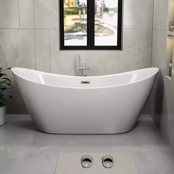 Ванна отдельностоящая CeruttiSpa 180x80 см NEMI180 CT10201 - фото 
