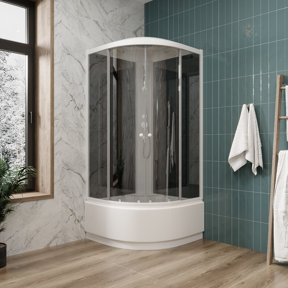 Душевая кабина Parly Classic Эконом 80х80 см EC821, белый/тонированное - фото 